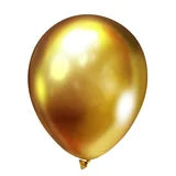 12 Inch Gold Glossy Metallic Balloons (5 Count)