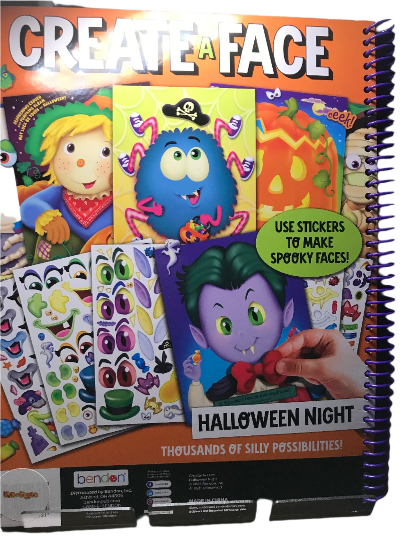Create A Face Halloween Activity Book
