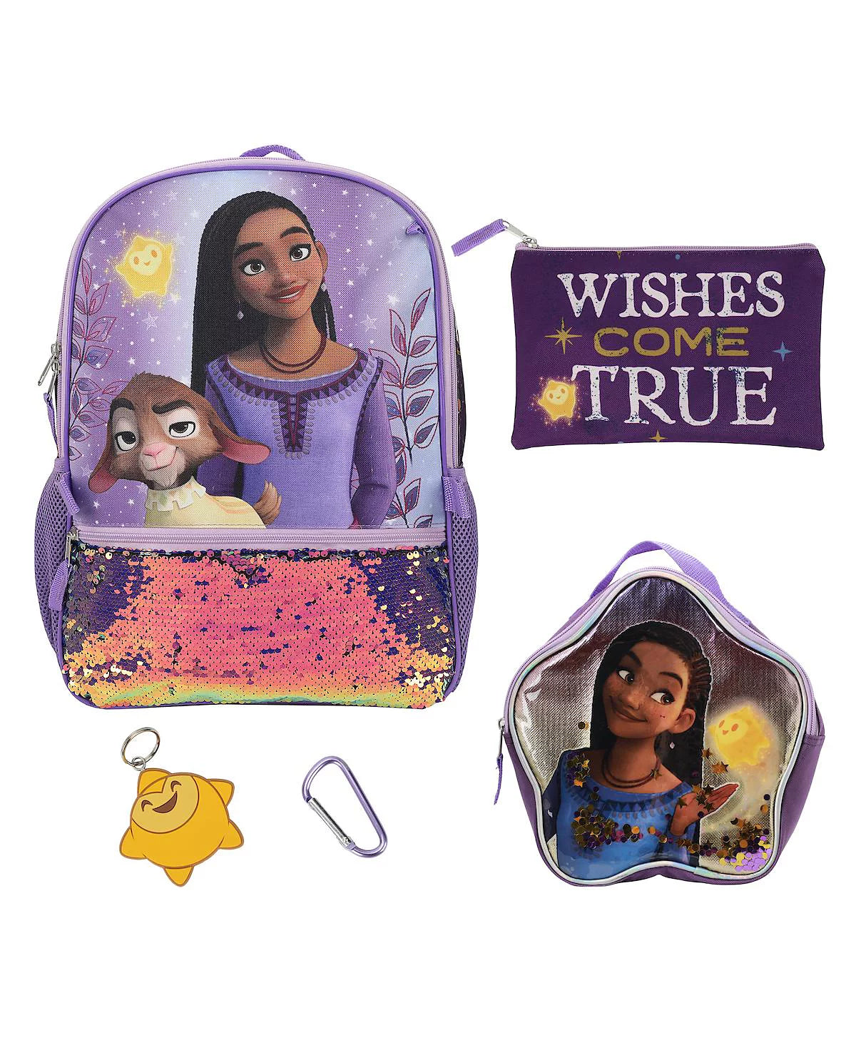 Disney WISH Asha 5 Piece Youth Backpack Set