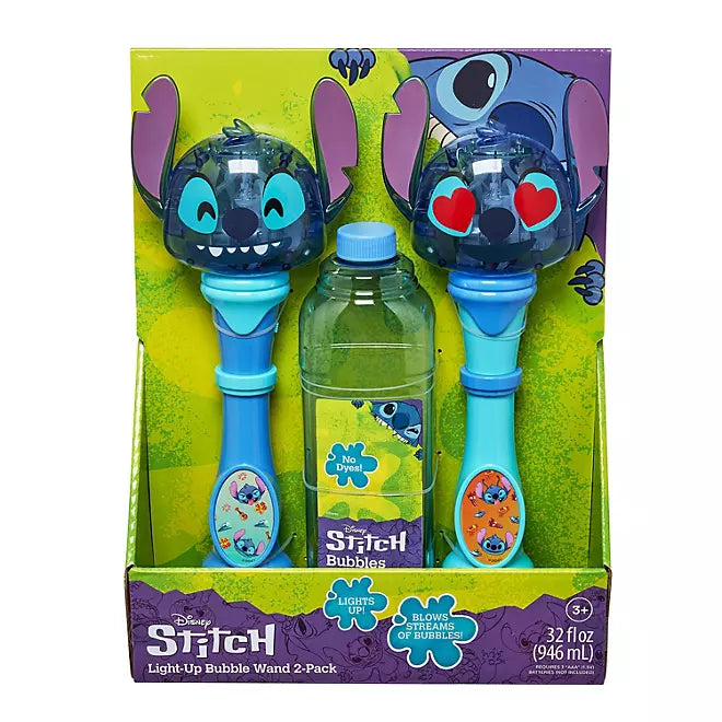 Disney Stitch Light Up Bubble Wand 2-Pack
