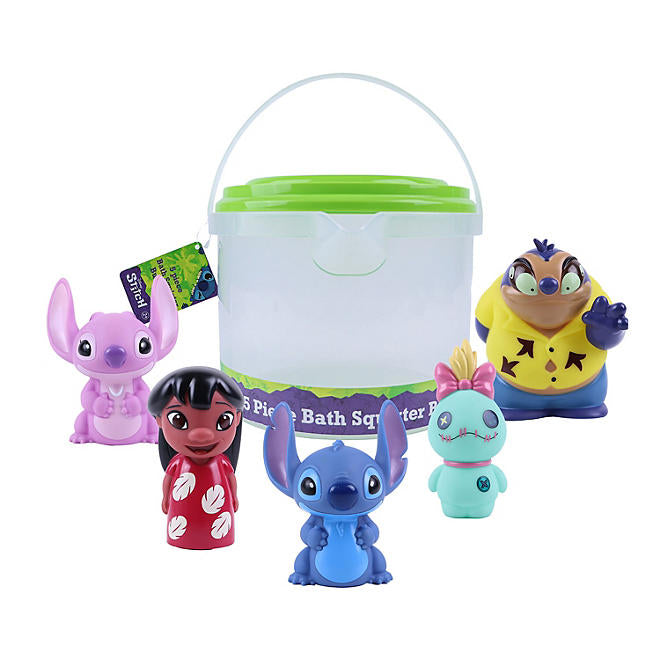 Disney Stitch 5 Piece Bath Squirter Set