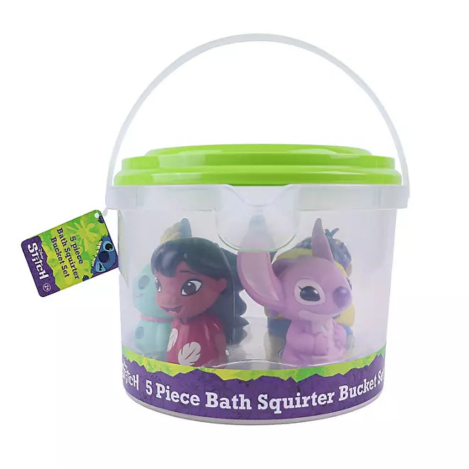 Disney Stitch 5 Piece Bath Squirter Set