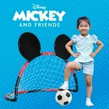 Disney Mickey Mouse Soccer Net with Ball & Pump, Multicolor, Kids Outdoor Sports, Ages 3+
