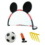 Disney Mickey Mouse Soccer Net with Ball & Pump, Multicolor, Kids Outdoor Sports, Ages 3+
