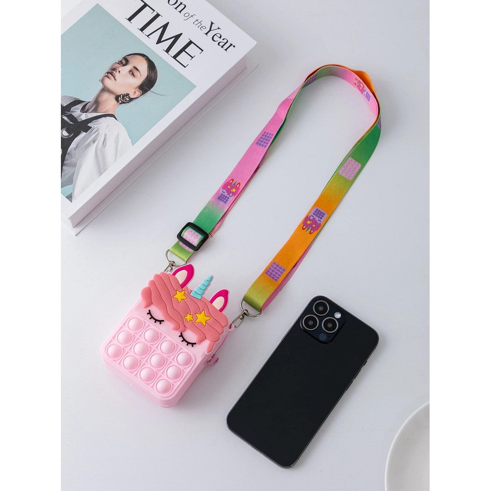 Unicorn Pop-it Bubble Fidget Crossbody Bag for Kids