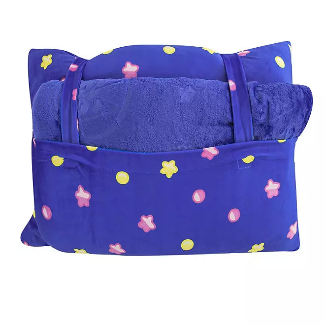 Bluey Licensed Character 2 pc Kids Pillow Pocket and Throw Set
