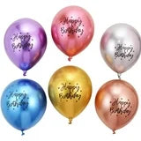 Happy Birthday Metallic Balloons 12 Inch