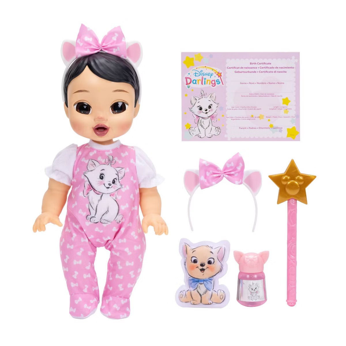 Disney Darlings Deluxe Feature Doll Marie - Black Hair Brown Eyes