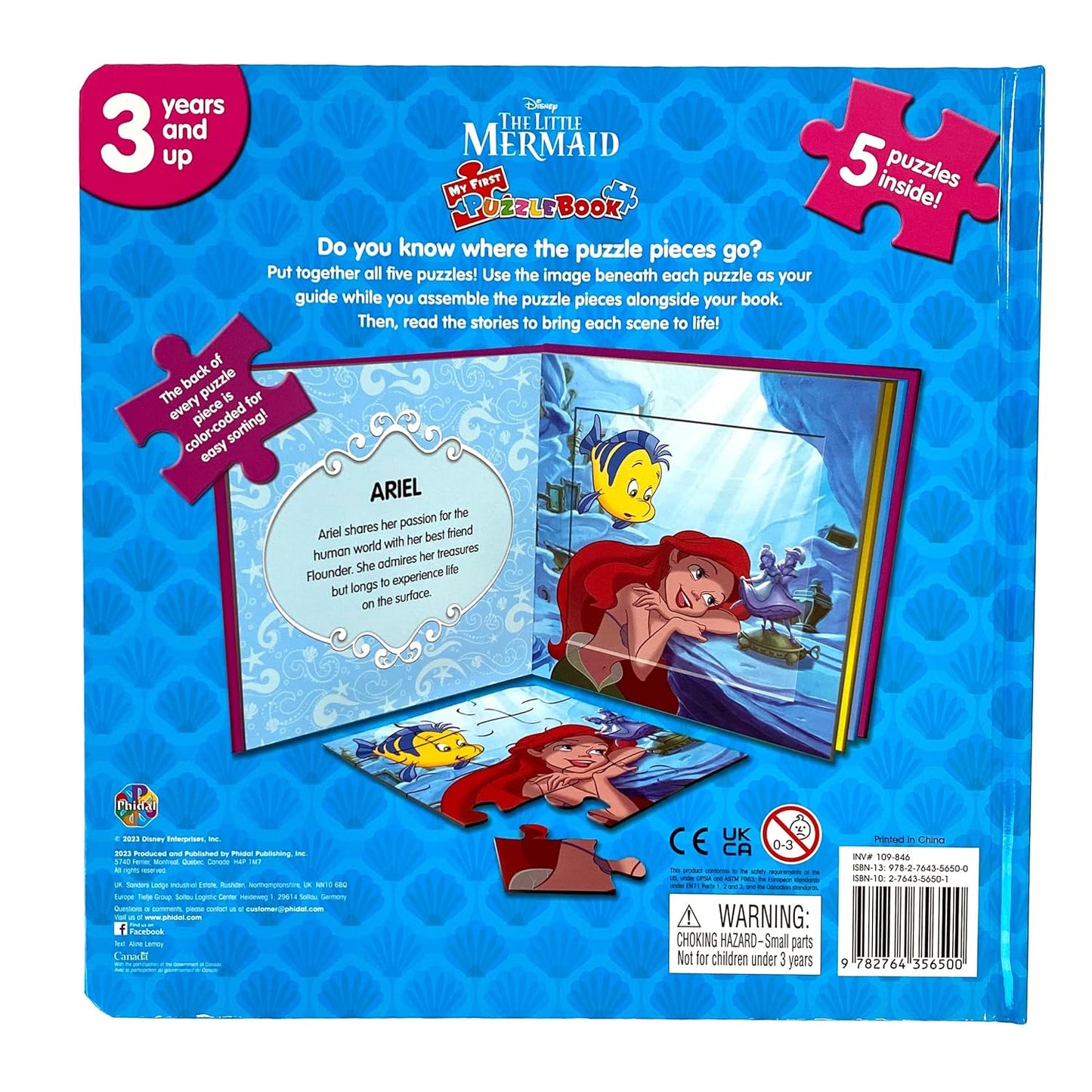 Disney The Little Mermaid My First Puzzle Book (5 Puzzles Inside)