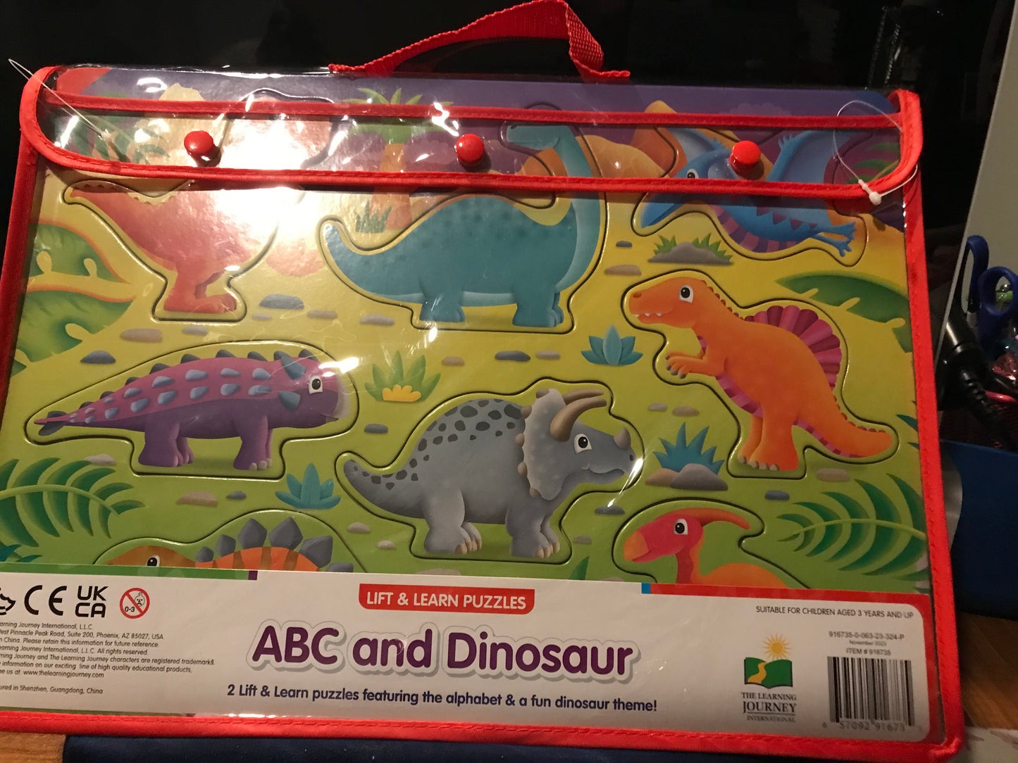 Lift and Learn Puzzles - ABC and Dinosaur