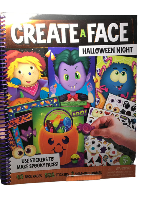 Create A Face Halloween Activity Book