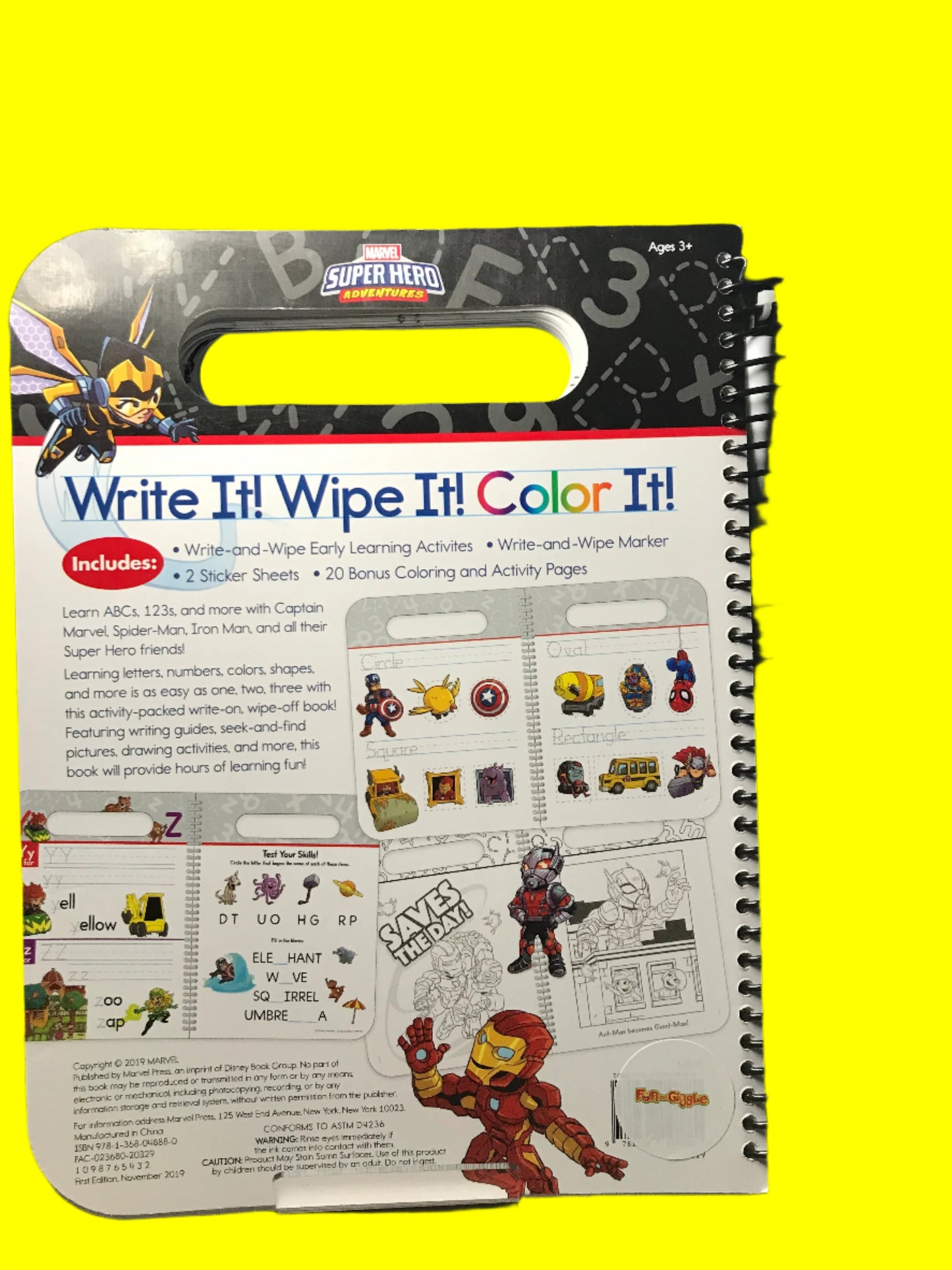 Marvel Super Heroes Write It Wipe It Color It Activity Book