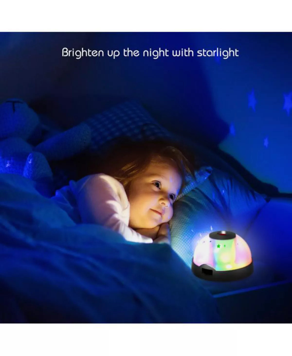 Aura LED Compact Projection Nightlight Clock