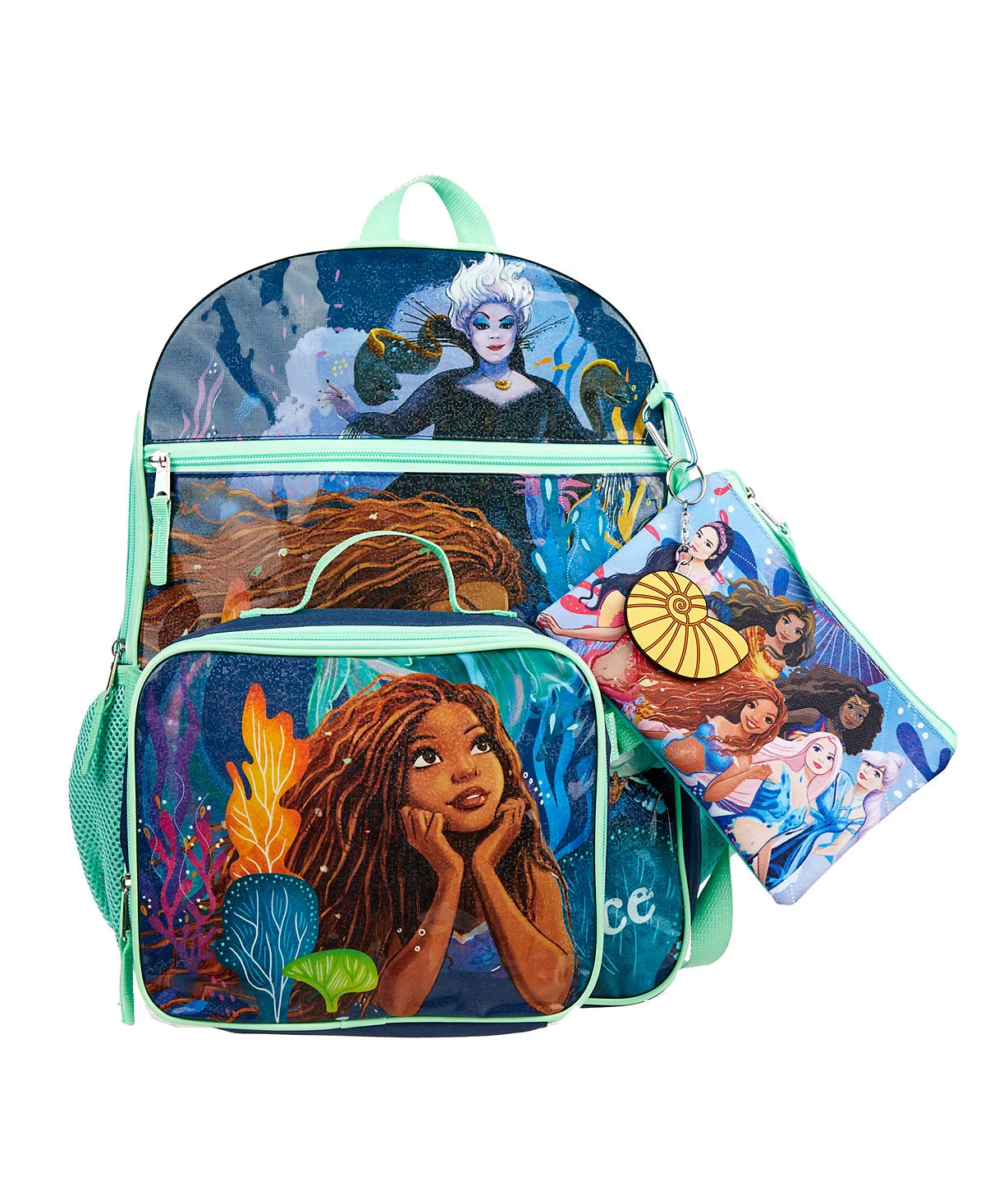 Little Mermaid Girl’s 5 Piece Backpack Set