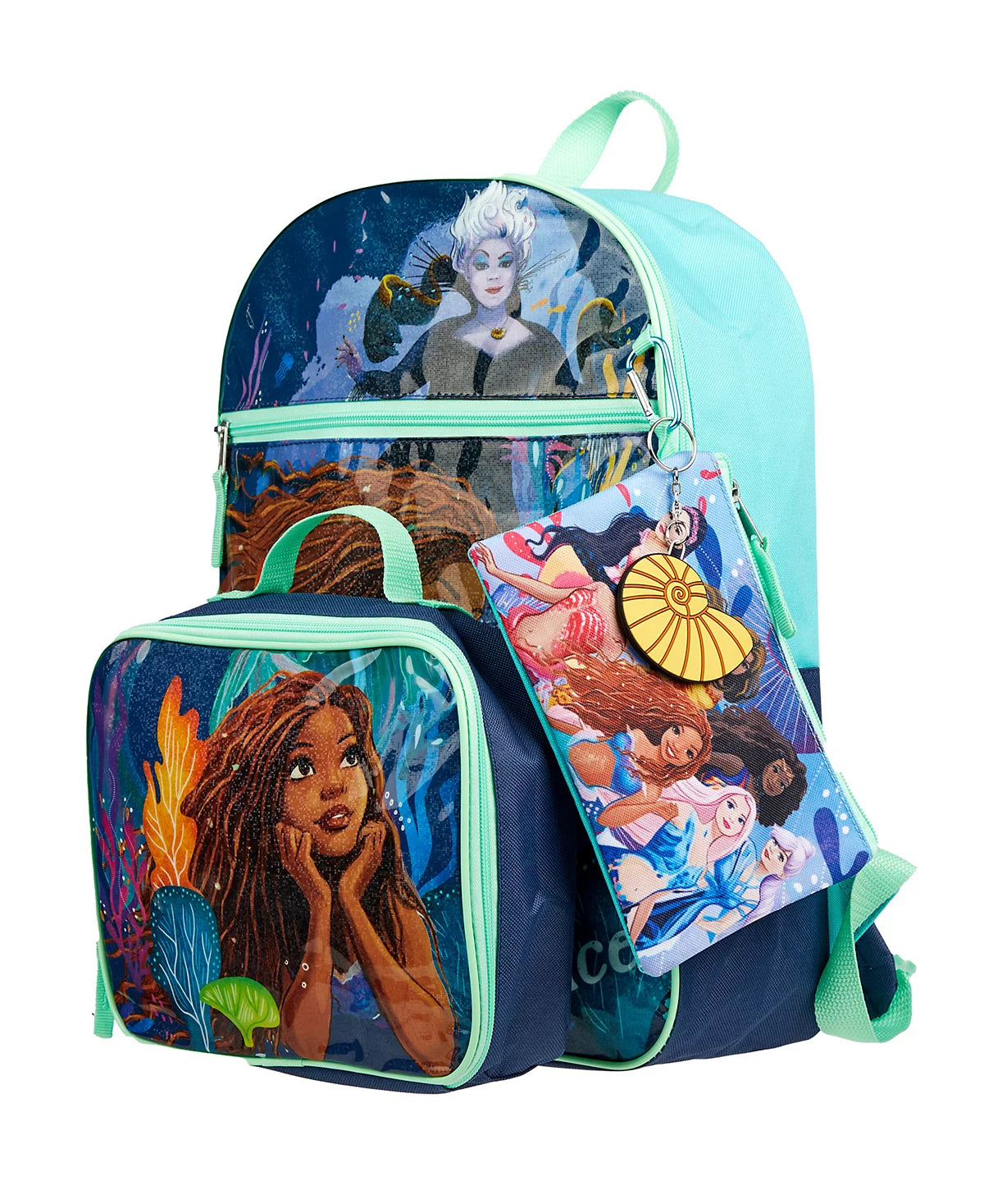 Little Mermaid Girl’s 5 Piece Backpack Set