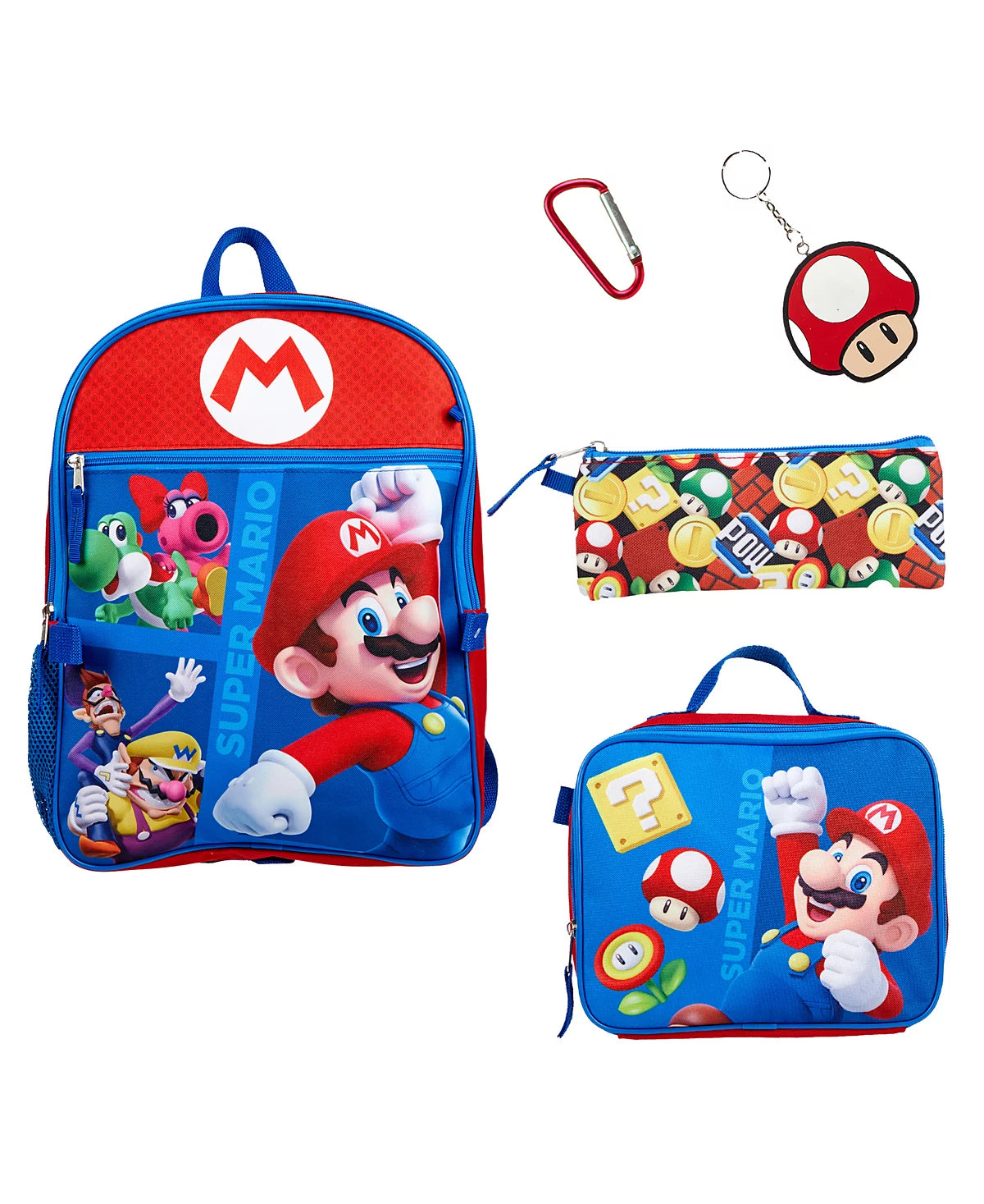 Super Mario Boy’s 5 Piece Backpack Set