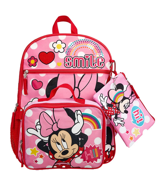 Mickey Mouse Girl’s Minnie Mouse 5 Piece Backpack Set