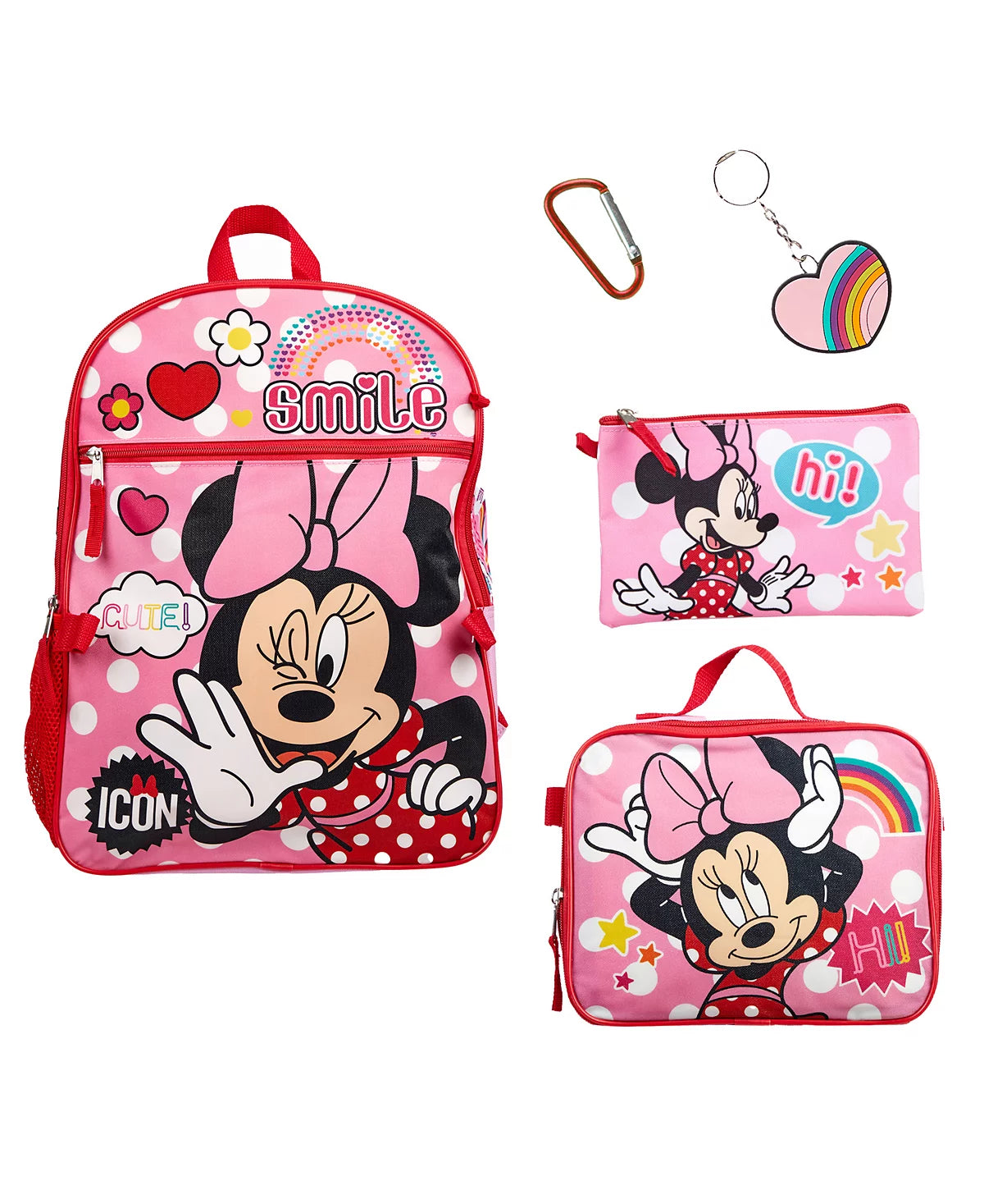 Mickey Mouse Girl’s Minnie Mouse 5 Piece Backpack Set