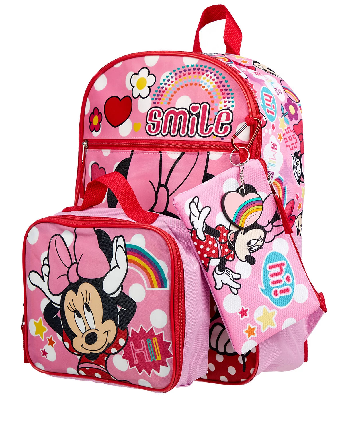 Mickey Mouse Girl’s Minnie Mouse 5 Piece Backpack Set