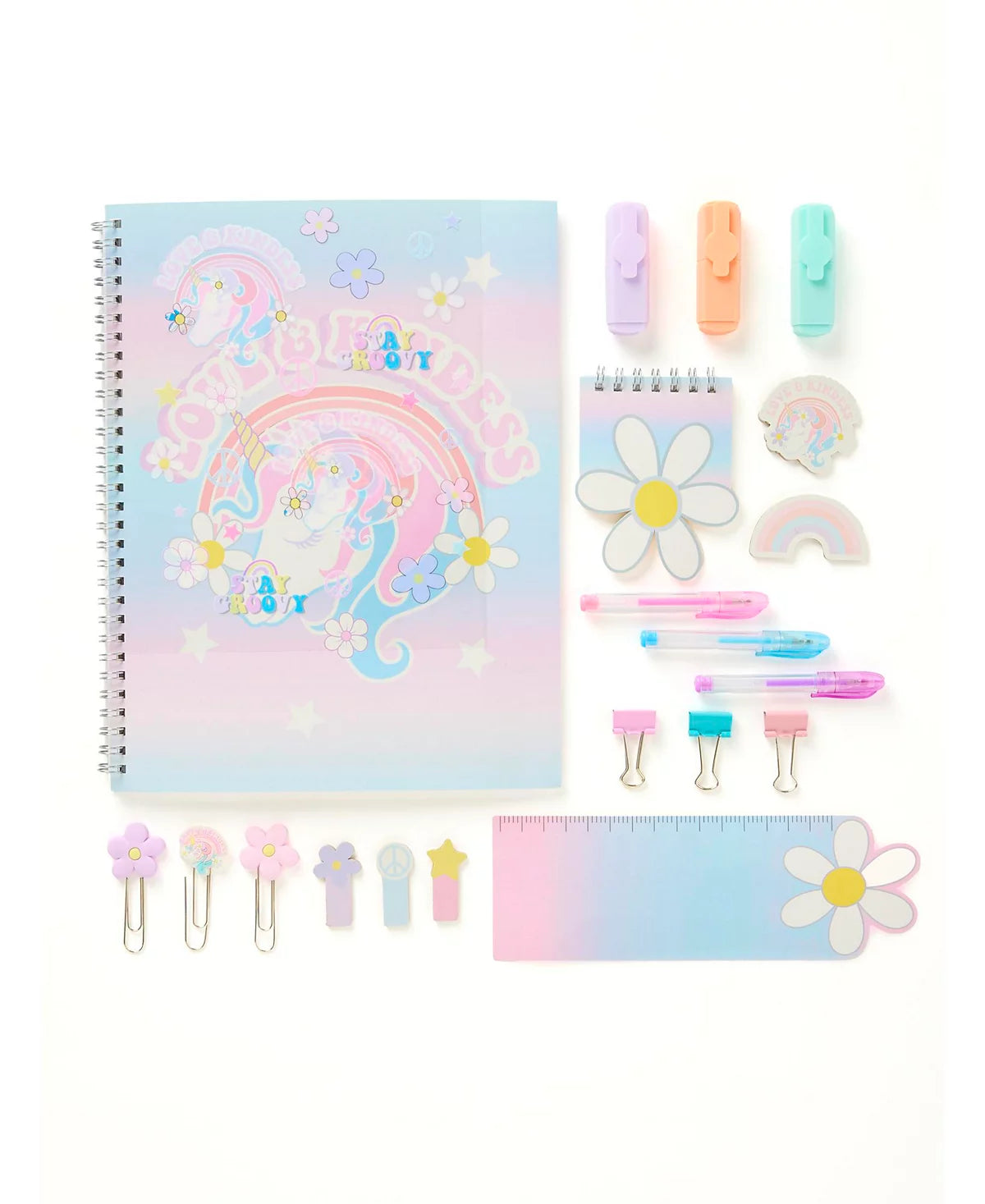 InoMocean Girl’s Unicorn Backpack Stationary Set