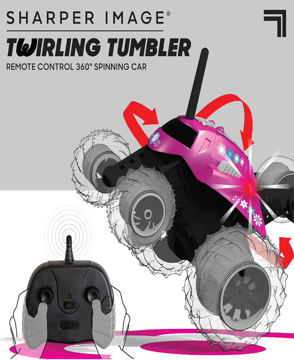 Sharper Image Twirling Tumbler Remote Control 360 Spinning Car