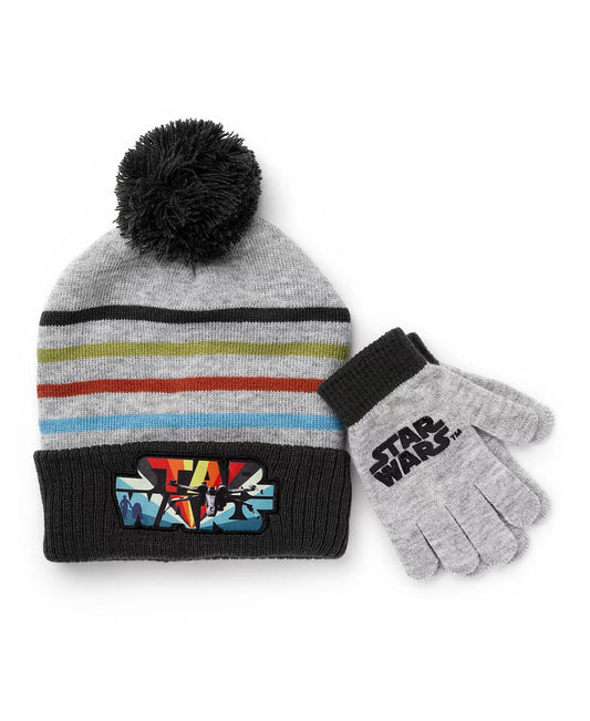 Star Wars Big Boys Character License Hat and Glove Set