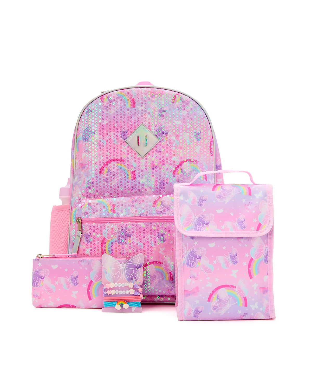 Girls Sequin Butterfly Backpack Set