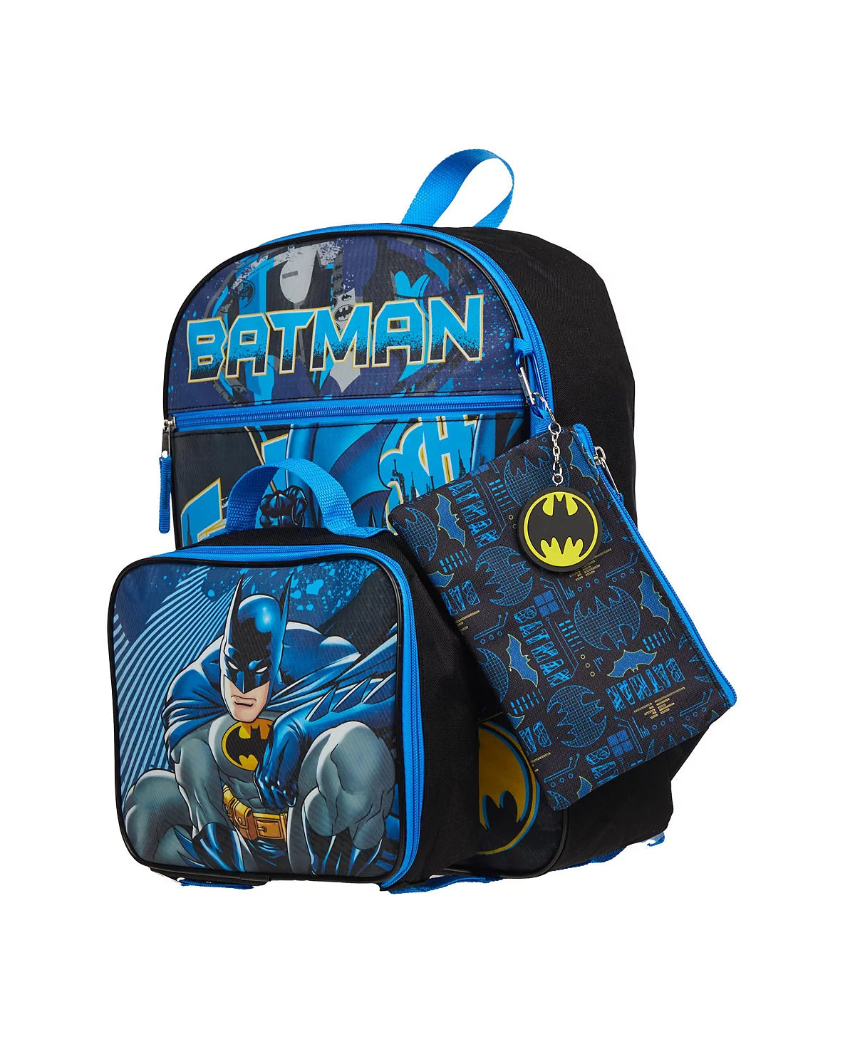 Batman Boys 5 Piece Backpack Set