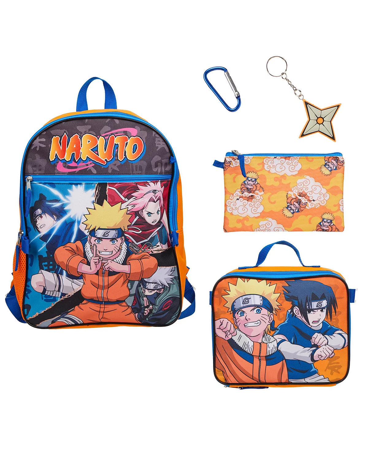 Naruto Boys 5 Piece Backpack Set