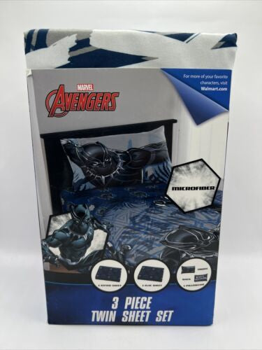 Avengers Black Panther 3 Piece Twin Sheet Set