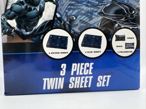 Avengers Black Panther 3 Piece Twin Sheet Set