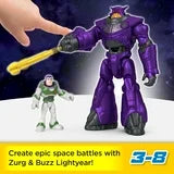 Imaginext and Disney Buzz Lightyear - Battle Blast Zurg Space Robot Action Figure