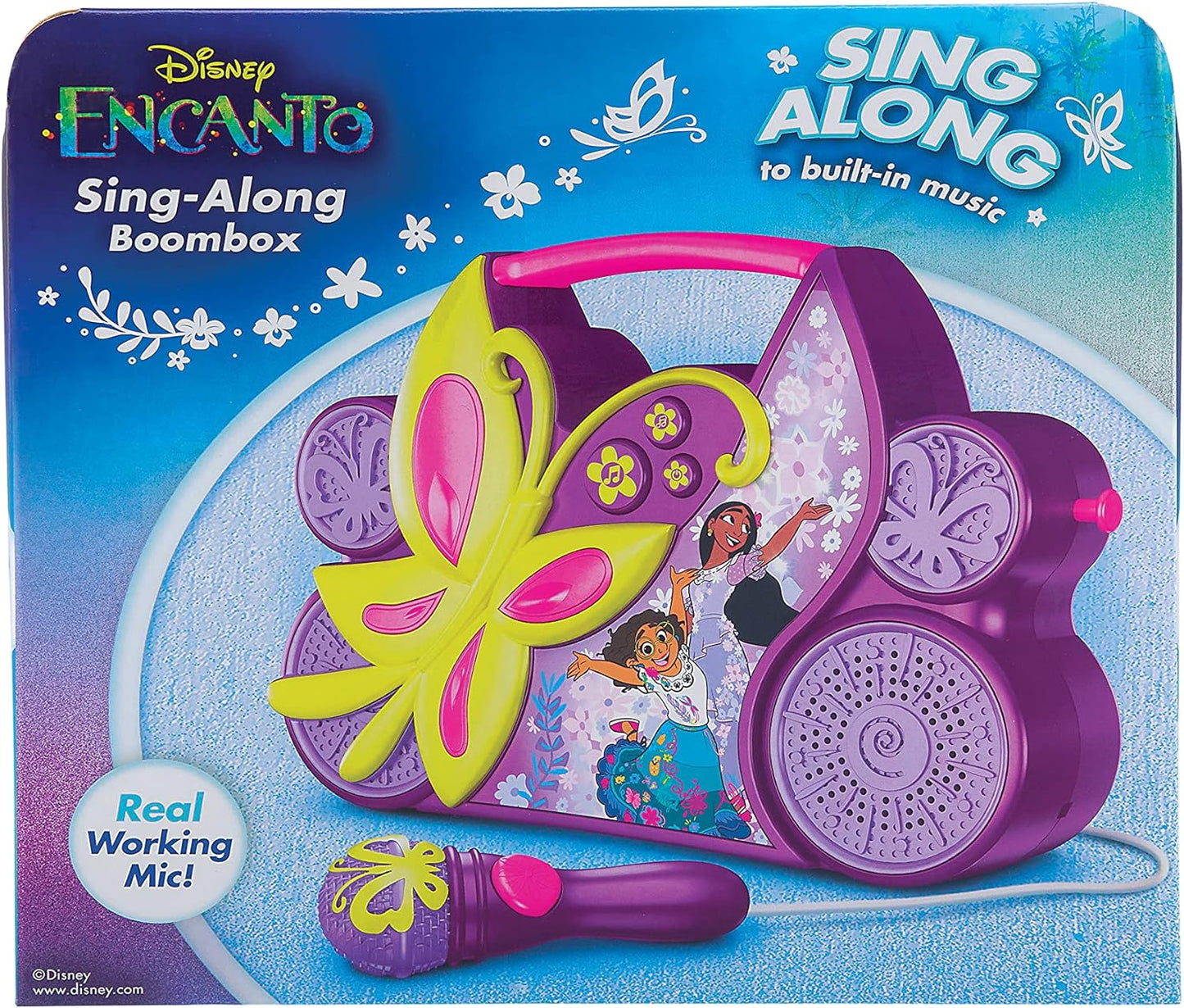 eKids Disney Encanto Sing Along Boom Box Speaker with Microphone