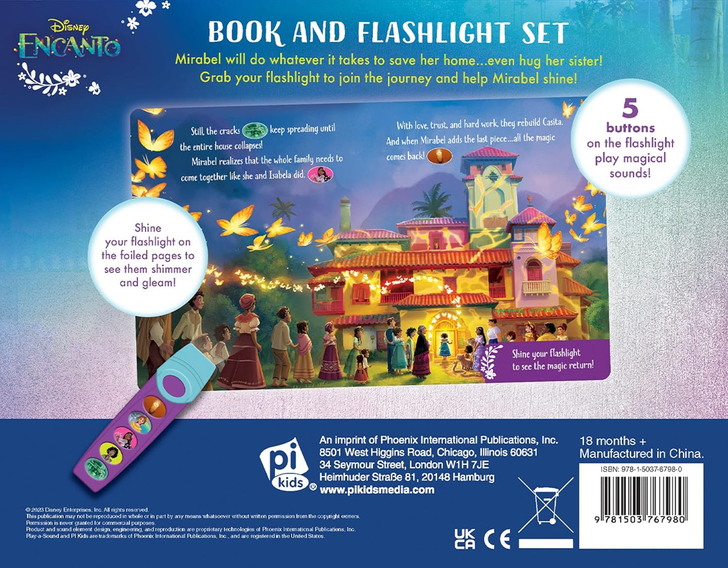 Disney Encanto: Time to Shine Book and 5-Sound Flashlight Set, (Paperback)