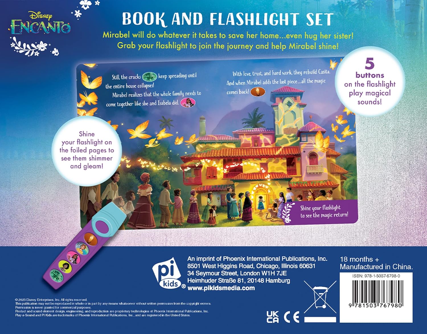 Disney Encanto: Time to Shine Book and 5-Sound Flashlight Set, (Paperback)
