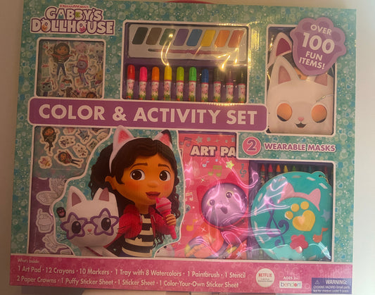 Gabby Dollhouse Color & Activity Set (Over 100 Fun Items)