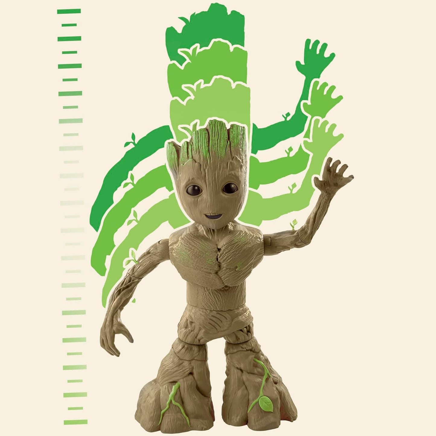 Marvel Studios I Am Groot Groove 'N Grow Groot, 13.5-Inch Interactive Action Figure, Responds to Music and Sounds