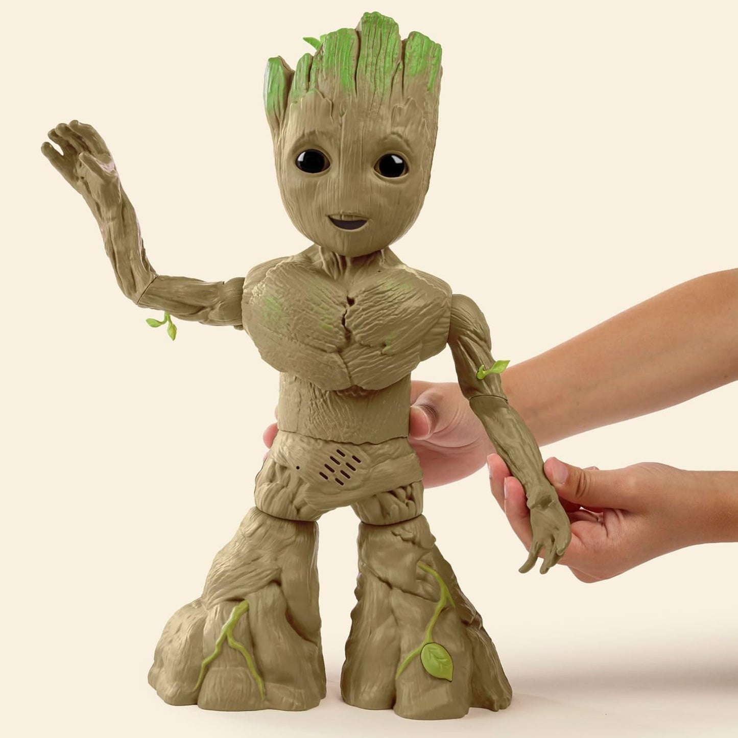 Marvel Studios I Am Groot Groove 'N Grow Groot, 13.5-Inch Interactive Action Figure, Responds to Music and Sounds