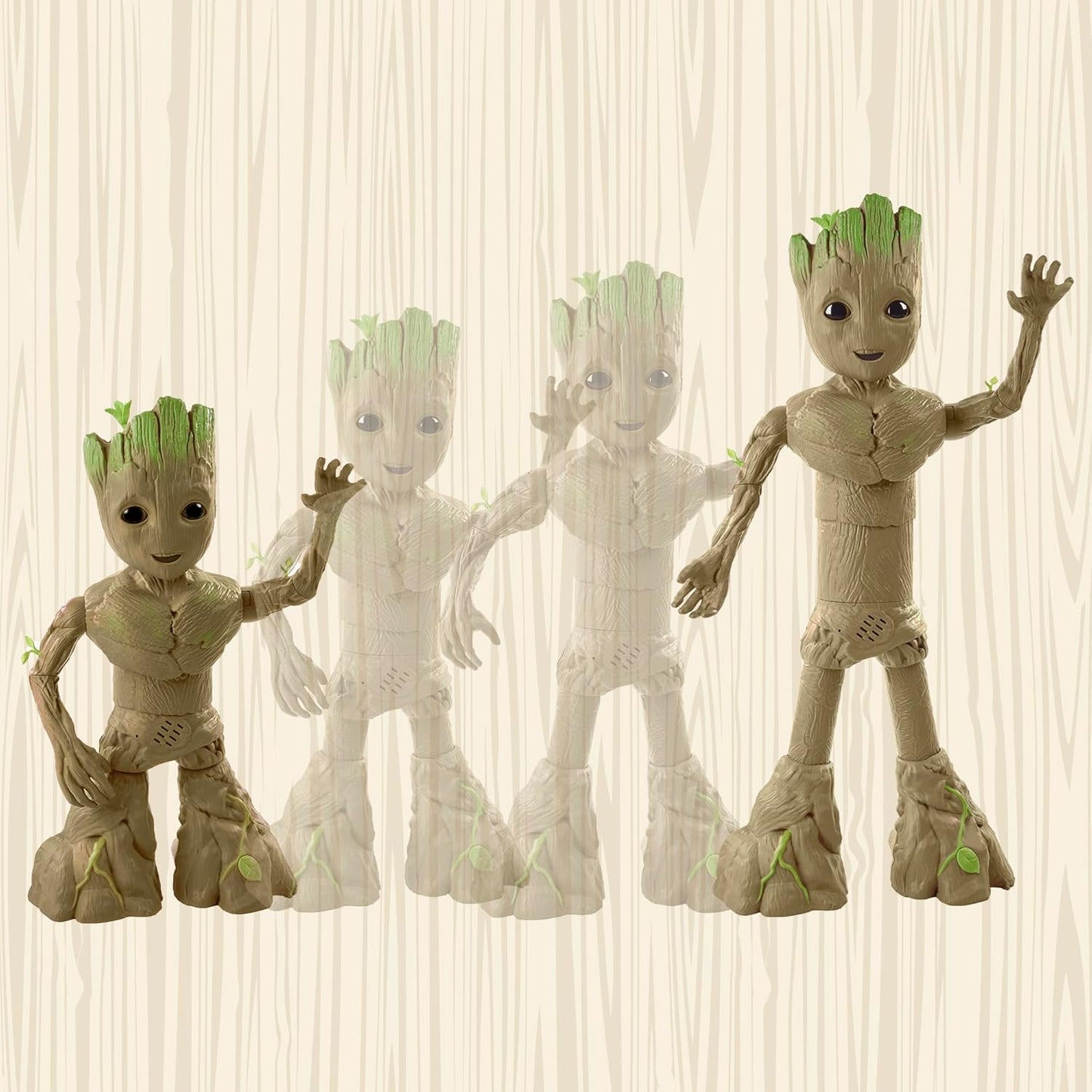 Marvel Studios I Am Groot Groove 'N Grow Groot, 13.5-Inch Interactive Action Figure, Responds to Music and Sounds