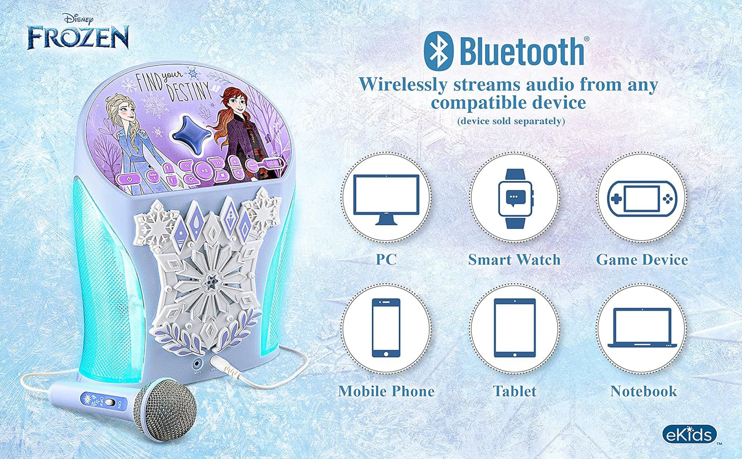 Disney Frozen Bluetooth Karaoke with EZ Link Technology