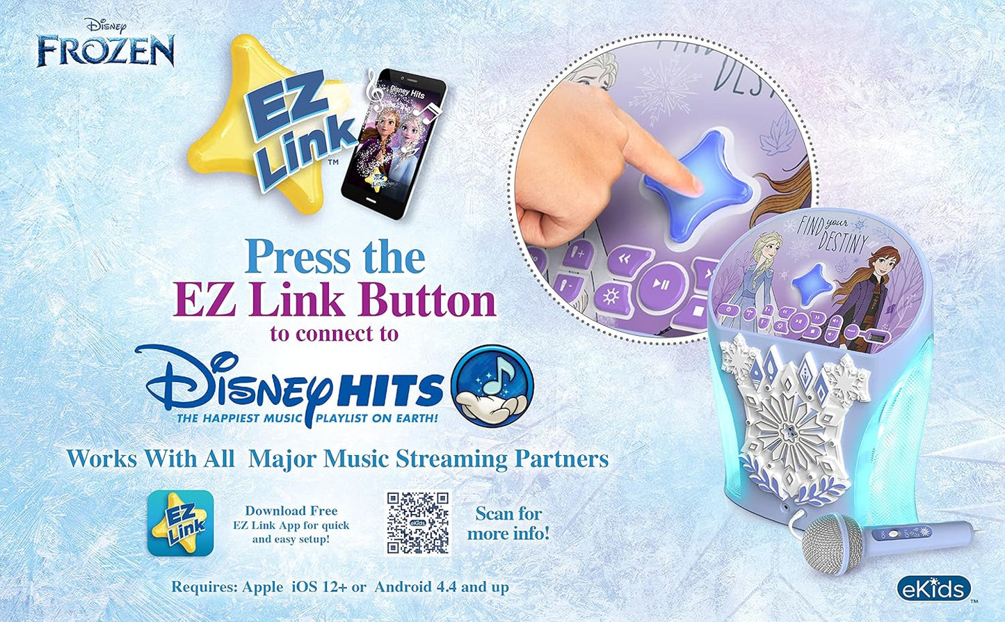 Disney Frozen Bluetooth Karaoke with EZ Link Technology