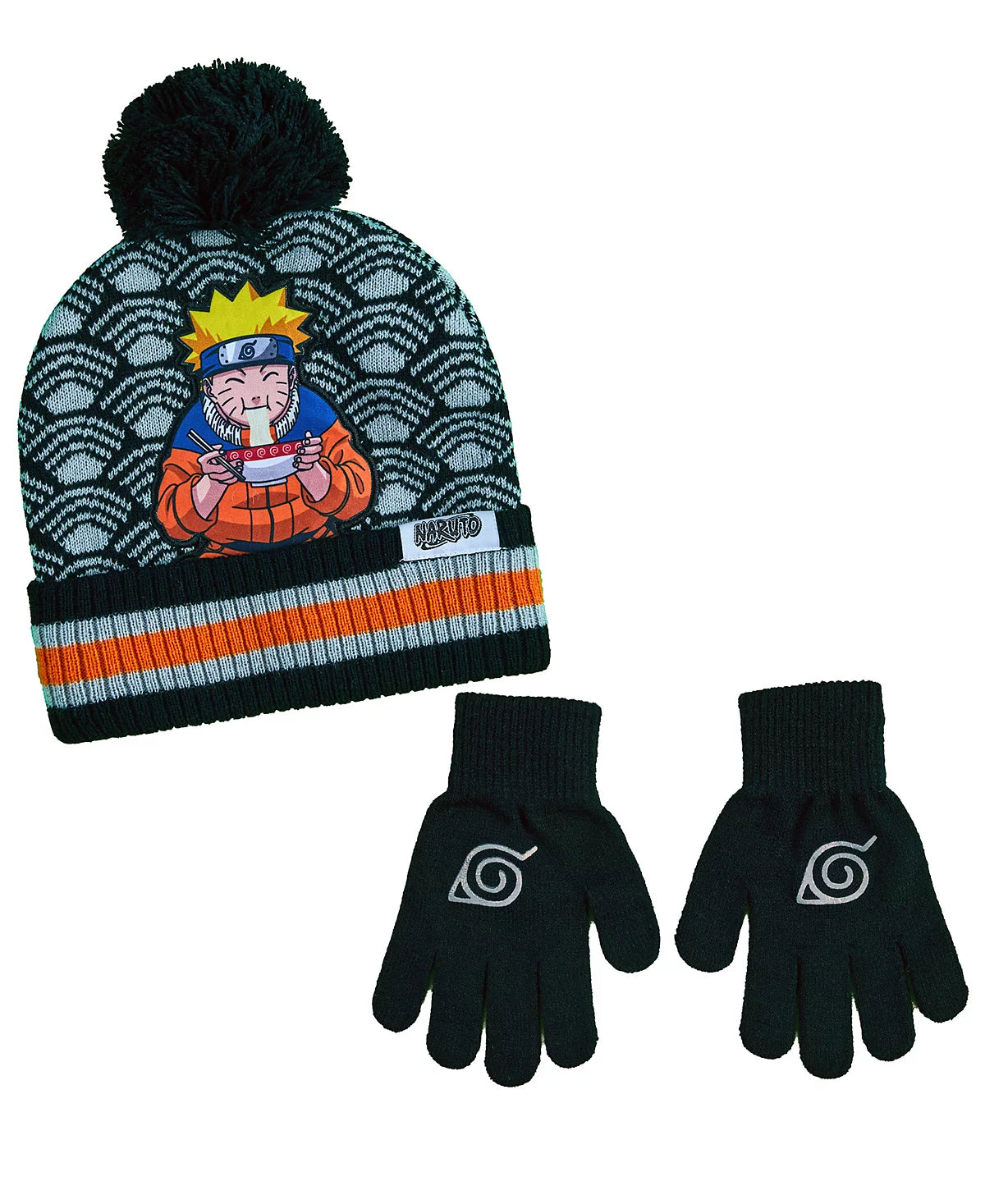 Naruto Big Boys Hat and Gloves Set 2 PC