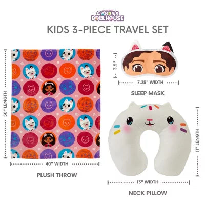 Gabby’s Dollhouse Kids 3 Piece Character Travel Set