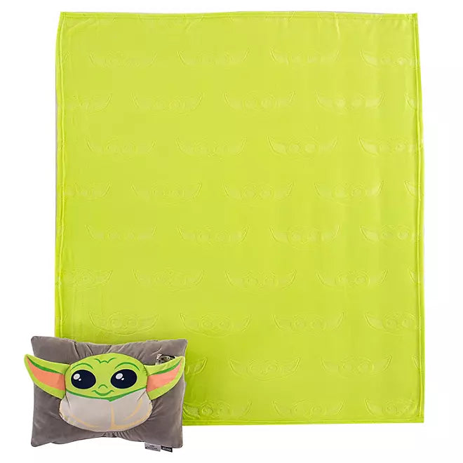 The Child Mandalorian 2 pc Pillow Pocket Throw Set