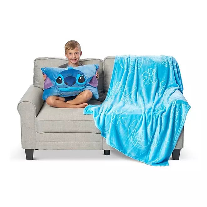 Stitch Stitcharama 2 pc Pillow Pocket Throw Set