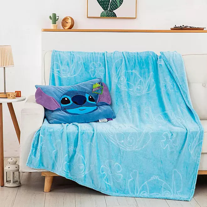 Stitch Stitcharama 2 pc Pillow Pocket Throw Set