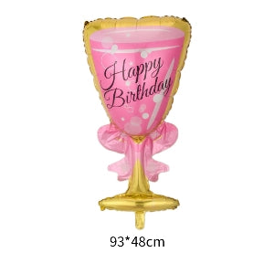 Happy Birthday Champagne Glass Balloon