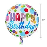 17 Inch Confetti Happy Birthday Confetti Balloon