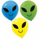 Blast Off Alien Latex Balloons - 12 Inch (3 Piece Set)