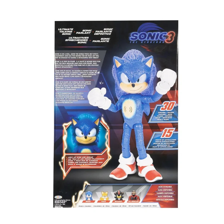 Sonic The Hedgehog Ultimate Talking Sonic 30+ Phrases, Lights and Sound
